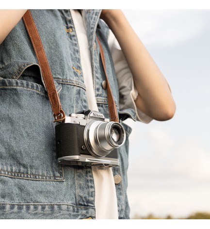 Sangle D'appareil Photo En Nylon Et Cuir - Courroie Ajustable élégante Pour Photographes Amateurs Et Professionnels - 8