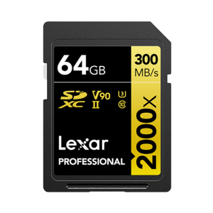 Carte SD 64 GO LEXAR 2000x /// 300 mb/s
