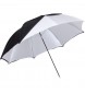 Parapluie Blanc satiné neutre avec dos noir amovible 81CM WESCTOTT