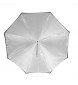Parapluie Blanc satiné neutre avec dos noir amovible 81CM WESCTOTT