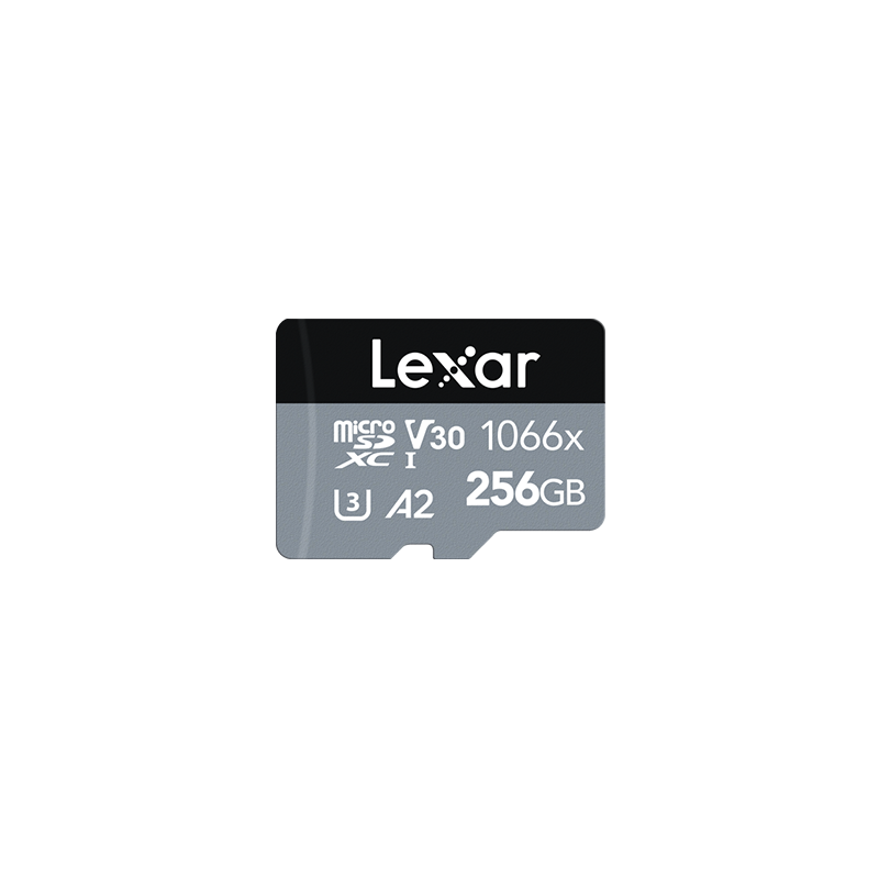 Carte micro-SD 256 GO 1066X LEXAR PRO SDXC™ UHS-I série SILVER