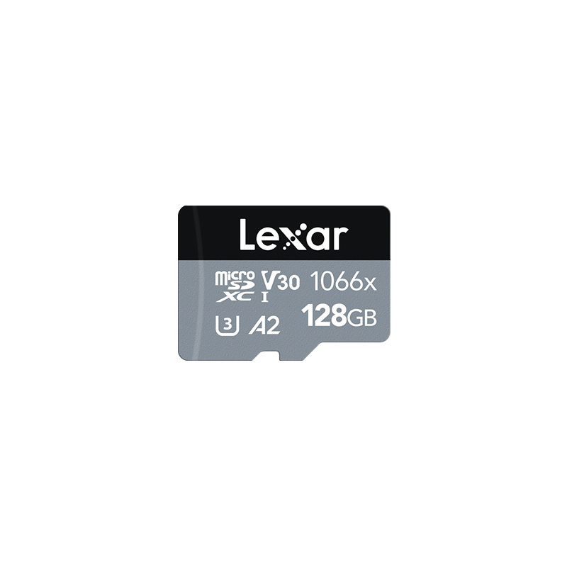 Carte micro-SD 128 GO 1066X LEXAR PRO SDXC™ UHS-I série SILVER