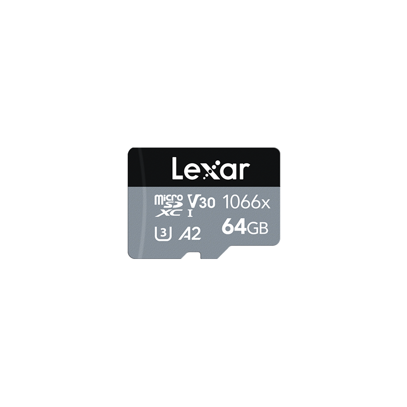 Carte micro-SD 064 GO 1066X LEXAR PRO SDXC™ UHS-I série SILVER