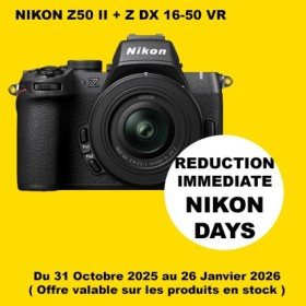 NIKON Z50 II  + Z DX 16-50/3.5-6.3 VR NIKON Z50 II 16-50 OFFICIEL NIKON PARIS FRANCE CENTRE PRO PREMIUM