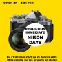 NIKON ZF SILVER 24-70 OFFICIEL NIKON PARIS FRANCE  AGENT PRO