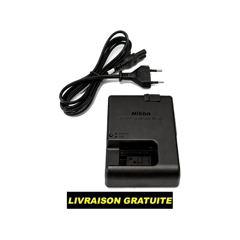 NIKON MH-25 CHARGEUR OFFICIEL CARGADOR CHARGER SHOP NIKON PARIS FRANCE