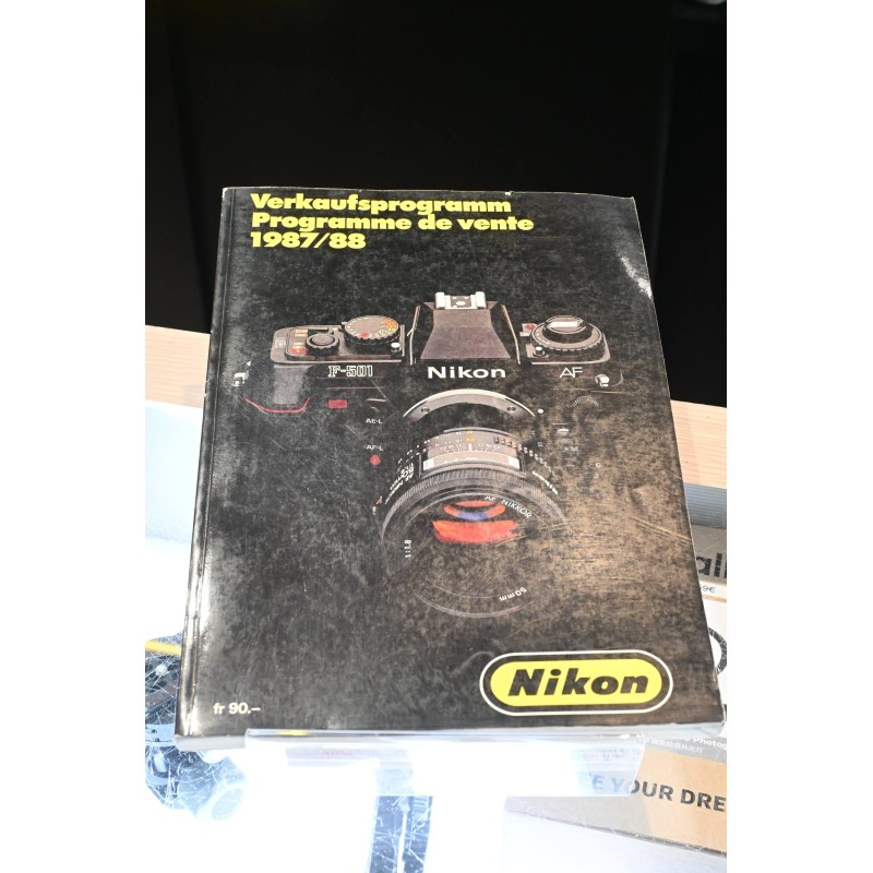 NIKON PROGRAMME DE VENTE 1987-88 VERKAUFSPROGRAMM - FRANÇAIS-ALLEMAND FRANZÖSISCH-DEUTSCH